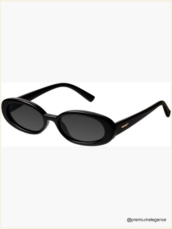 Accessories - Retro Tiny Oval Sunglasses with Thick Frame for Small Faces - Polycarbonate UV
